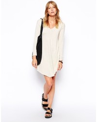 Asos Tall Knitted Swing Dress With V Neck