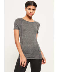 Missguided Active Grey Fitted T Shirt