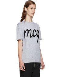 MCQ Alexander Ueen Grey Logo T Shirt