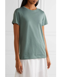 Vince Boy Pima Cotton Jersey T Shirt Gray Green