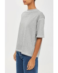 Boutique Contrast Stitch Boyfriend T Shirt