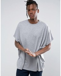 Asos Extreme Oversized T Shirt In Gray Marl