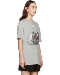 Givenchy Grey Angry Brother Monkey T Shirt