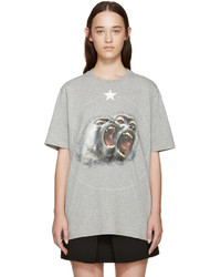 Givenchy Grey Angry Brother Monkey T Shirt