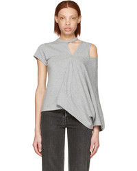 Facetasm Grey Asymmetry T Shirt