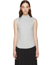 Nomia Grey Ribbed Sleeveless T Shirt