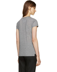 Valentino Grey Untitled Rockstud T Shirt