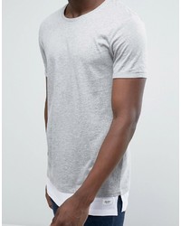 Esprit Long Line T Shirt With Drop Hem Detail