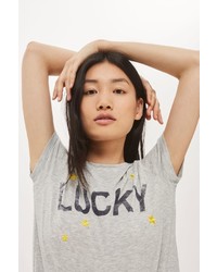 Topshop Lucky Motif T Shirt