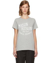 MAISON KITSUNE Maison Kitsun Grey Palais Royal T Shirt