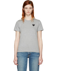 Comme des Garcons Play Grey Small Heart T Shirt
