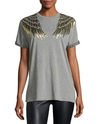 RED Valentino Redvalentino Cotton T Shirt W Lam Wing Detail