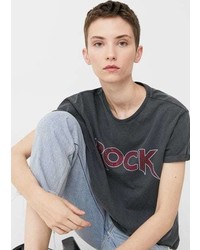 Mango Rock Crystal Detail T Shirt