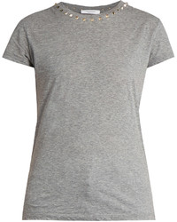 Valentino Rockstud Untitled 9 Cotton Jersey T Shirt