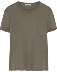 James Perse Slub Cotton Jersey T Shirt Gray