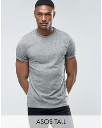 Asos Tall T Shirt With Roll Sleeve In Heavyweight Twisted Jersey
