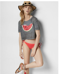 Express Watermelon Cropped Tee