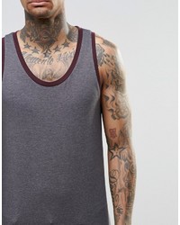 Asos Brand Muscle Tank With Contrast Trim