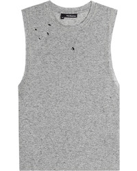 The Kooples Distressed Jersey Tank With Linen