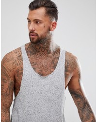 ASOS DESIGN Extreme Racer Back Vest With Raw Edge In Nepp Fabric