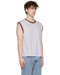 Second/Layer Gray Ringer Tank Top