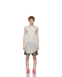 Rick Owens Grey Basic Rib Tank Top