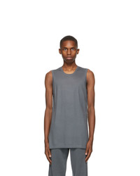 Frenckenberger Grey Cashmere Muscle Tank Top