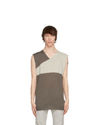 Rick Owens Grey Slip Over Tank Top