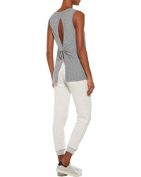 Monrow Knotted Cutout Stretch Jersey Tank