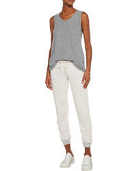 Monrow Knotted Cutout Stretch Jersey Tank