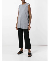 Helmut Lang Lace Up Laterals Sleeveless T Shirt