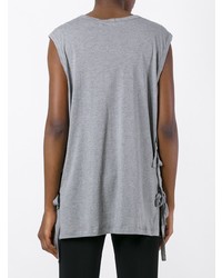 Helmut Lang Lace Up Laterals Sleeveless T Shirt