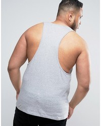 Asos Plus Tank With Extreme Racer Back In Gray Marl