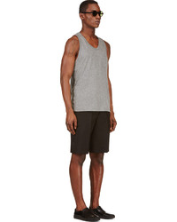 Alexander Wang T By Heather Grey Classic Pocket Tank Top