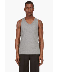Alexander Wang T By Heather Grey Classic Pocket Tank Top