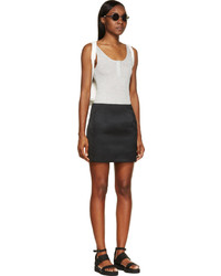 Alexander Wang T By Heather Grey Ribbed Henley Tank Top