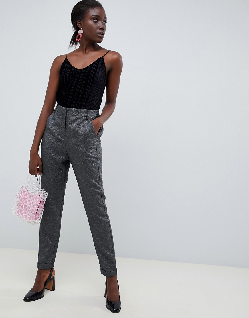 Vero Moda Glitter Tailored Trouser, $18 | Asos | Lookastic