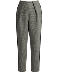 Balenciaga High Waisted Tapered Leg Hounds Tooth Trousers