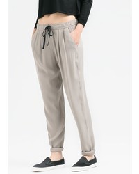 Mango Outlet Mango Outlet Drawstring Baggy Trousers