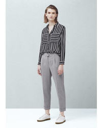Mango Outlet Pleated Suit Trousers
