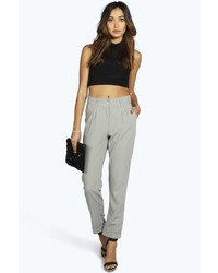 Boohoo Rania Tailored Pleat Front Trousers