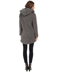 Vince Camuto Fur Hood Sweater Coat J8241