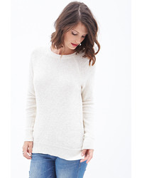 Forever 21 Contemporary Textured Crew Neck Sweater