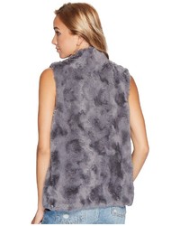 BB Dakota Jack By Cheerio Swirly Textured Soft Faux Fur Vest Vest