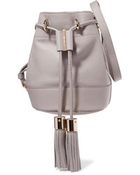 See by Chloe See By Chlo Vicki Textured Leather Bucket Bag Gray