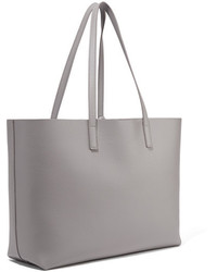 Saint Laurent Shopping Large Textured Leather Tote Gray