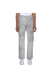 Grey Tie-Dye Cargo Pants