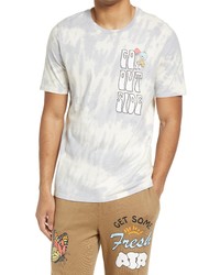 CONEY ISLAND PICNIC Fresh Air Tie Dye Cotton Graphic Tee In Greywhite At Nordstrom