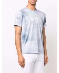Ea7 Emporio Armani Tie Dye Print Short Sleeved T Shirt