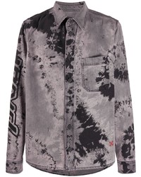 Grey Tie-Dye Denim Shirt